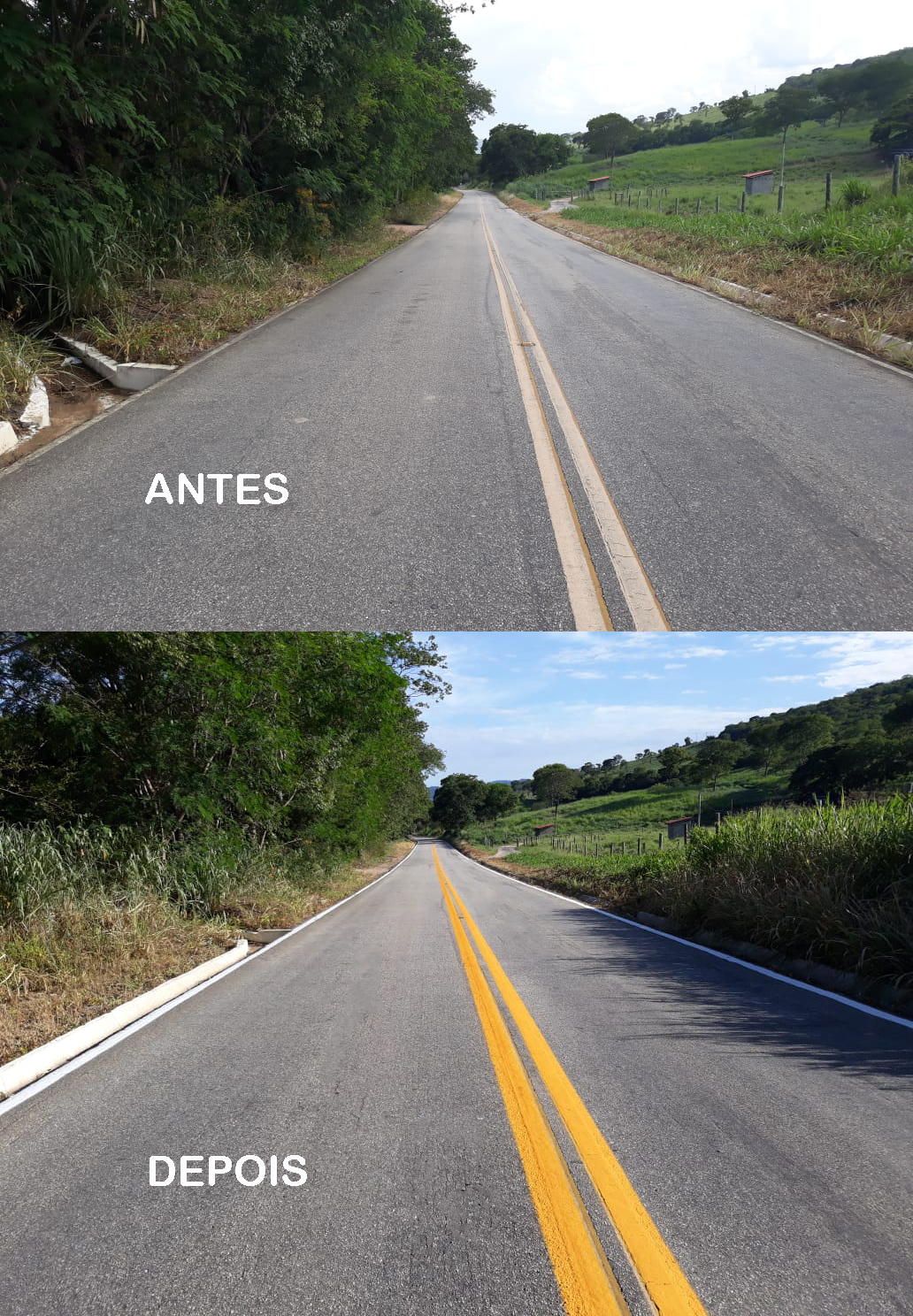antes depois mg105 km598 credito divulgacao der mg