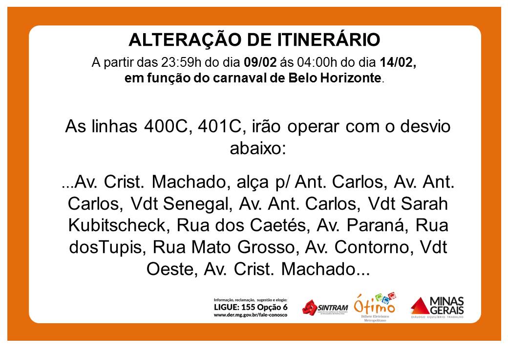 alteracao itinerario carnaval 01